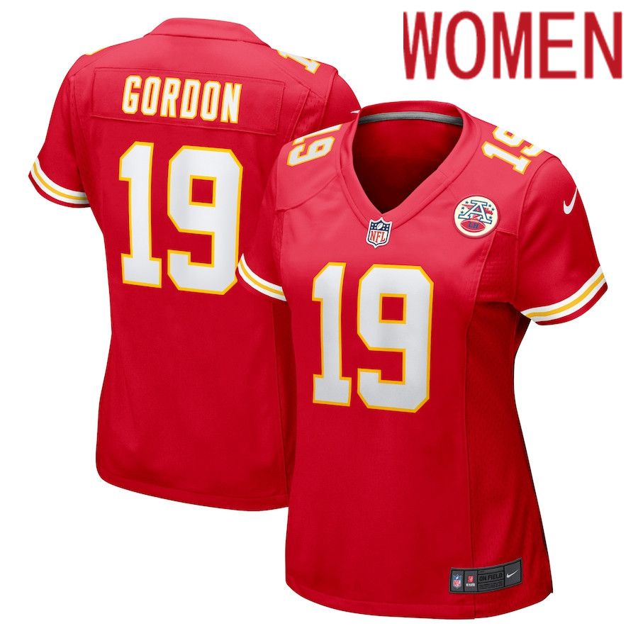 Women Kansas City Chiefs #19 Josh Gordon Nike Red Game NFL Jersey